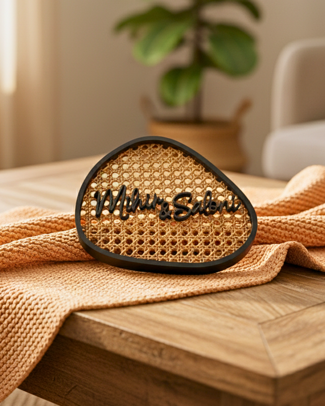 Artisanal Cane Nameplate